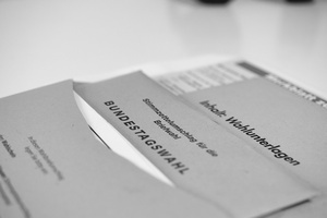Stimmzettelumschlag für die Briefwahl Bundestagswahl Februar 2025 Stimmzettelumschlag für die Briefwahl Bundestagswahl Februar 2025