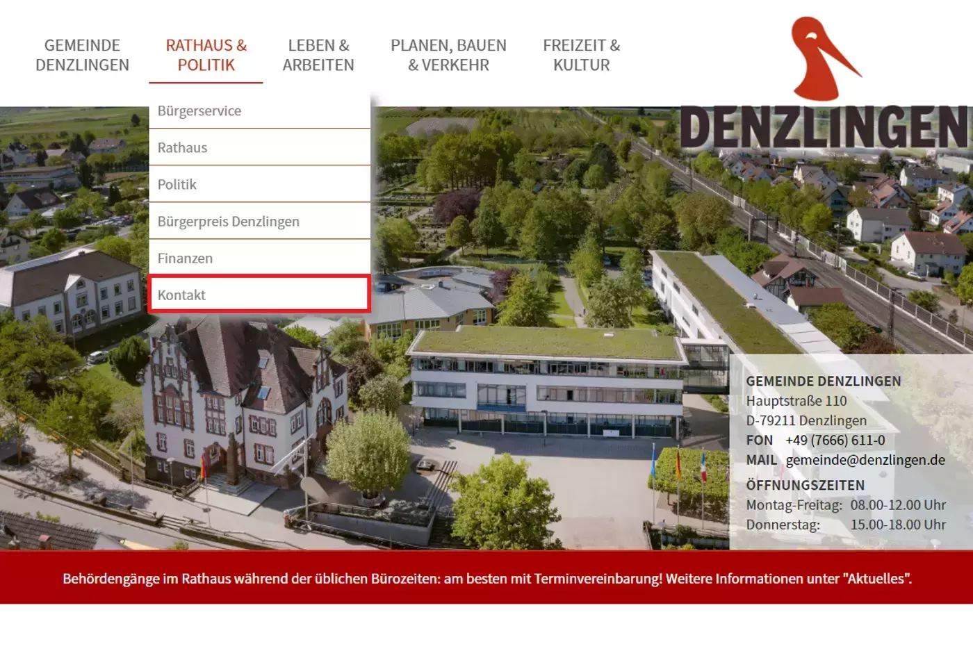 Kontakt Gemeinde Denzlingen