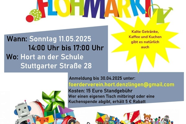 Flyer Flohmarkt Förderverein Hort an der Schule Flyer Flohmarkt Förderverein Hort an der Schule